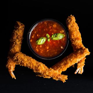 Tajskie krewetki + sos