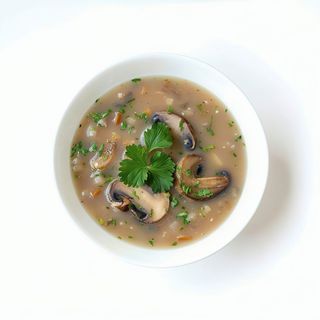 Sopa De Champiñón Y Pollo
