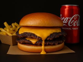 Double cheeseburger zestaw