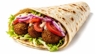Piadina falafel meal