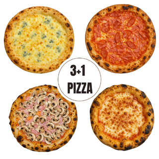 PIZZA 3+1-CHEESE & MEAT