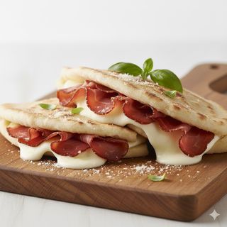 Piadina speck e mozzarella