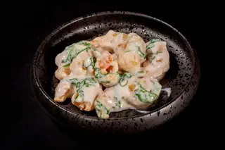 408 Gamberi panna e rucola