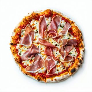 Pizza con Robiola e Prosciutto Crudo