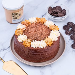 Tarta Keto Caramel Chocolat 6 porciones gluten Free & Sugar Free