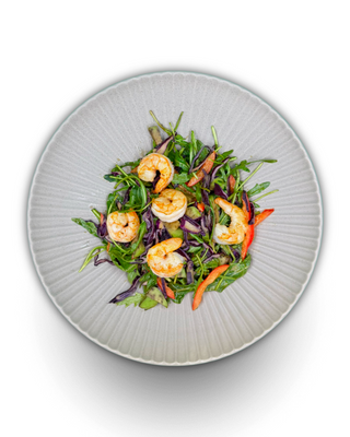 Салат с тигровыми креветками и авокадо  (300г)