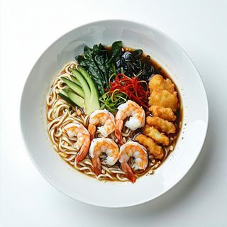Royal shrimp wok ramen