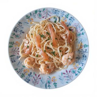 Espaguetis Con Salmón