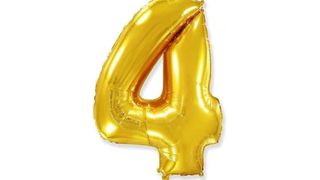 Цифра "4" Фольгированный шар