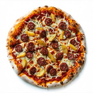 Pizza salsiccia e patate al forno