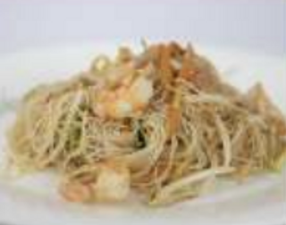 159/ Spaghetti di riso con gamberi e verdure