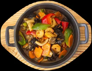 Fructe de mare pe placa incinsa