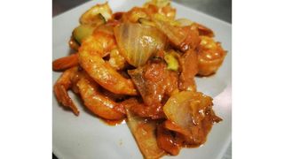 89a. Gamberi al curry