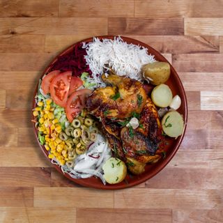 1/2 Pollo A La Brasa Con Patatas fritas