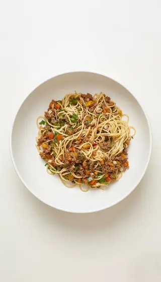 Spaghetti Viande Hachée & 1 Pain