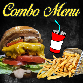 Бургер Джак + пържени картофи и напитка (540г)