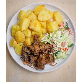 Fried Irish & Chicken Liver