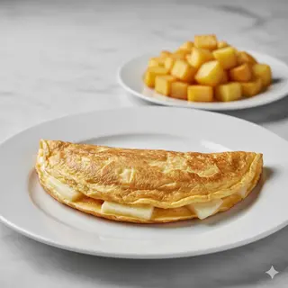 Bocadillo De Tortilla Francesa Y Tetilla