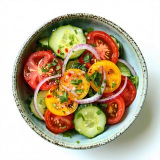 Salata de rosii cu castraveti murati