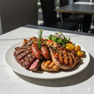 Grigliata mista di carne con contorno