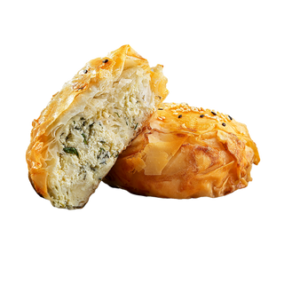 Крафтовий пиріг із бринзою та зеленню