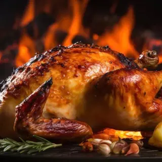1/2 de poulet rôti
