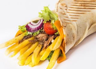 Pita z frytkami bez surówek