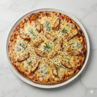 Pizza 4 Quesos con Pollo (Mediana)