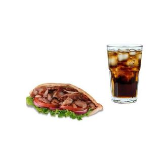 Pita Kebab Solo Carne Con Queso Y Patatas Fritas