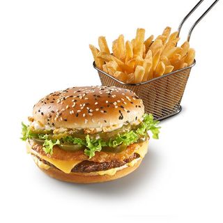 Burger  Alpejski + Frytki