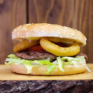 Hamburger big onion rings singolo