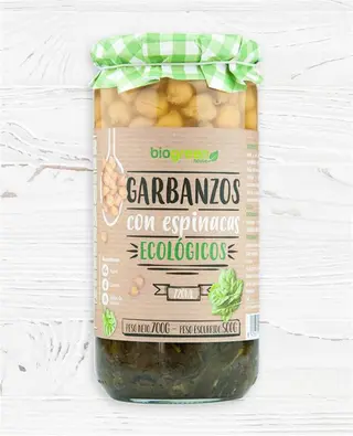 Garbanzos Con Espinacas Biogreen 720Gr