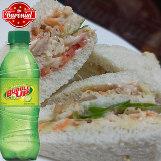 Club Sandwich with drink