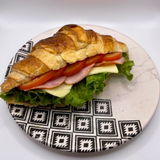 Croissant with ham and cheese
