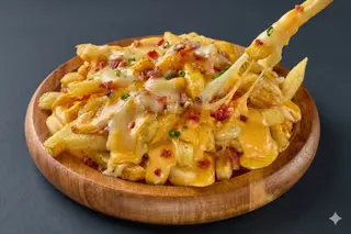 Patatas Con Cheddar Y Bacon