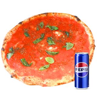 Pizza Marianara + Pepsi in lattina