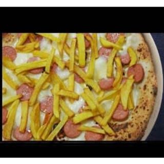 Patate e wurstel bianca