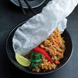 Rice teppanyaki with chicken and teriyaki