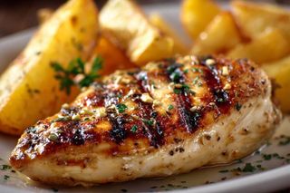 Meniu  Piept de pui+cartofi prajiti