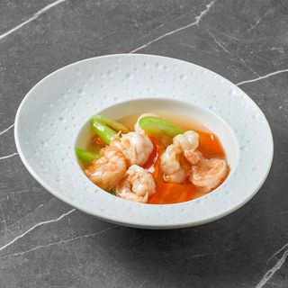 Gamberetti con verdure