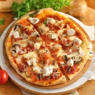 Pizza con pollo