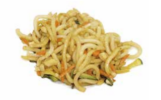 Spaghetti di udon con gamberi al curry