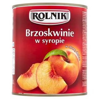 Brzoskwinie w syropie Rolnik. 0.85кг