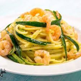 Spaghetti zucchine e gamberi