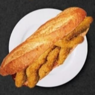 129. Bocadillo tiras de pollo