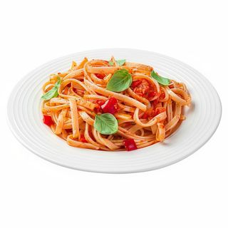 Pasta con salsa tomate