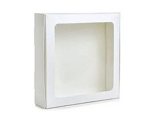 Коробка 6 біла з вікном