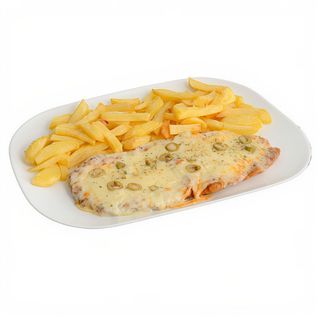 Suprema de pollo margarita con patatas fritas