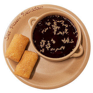 Krokiety mięsne z barszczem czerwonym