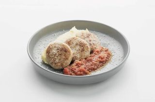 Пюре с куриными котлетками